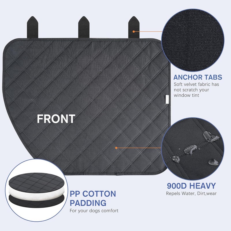 ALLANSING Dog Car Door Protector for Large SUV & Truck – XL Size, Anti-Scratch/Stain-Resistant, Window-Roll-Compatible, 2-Pack, Secure Fit for Wide/Tall Doors (Black) - Image 4